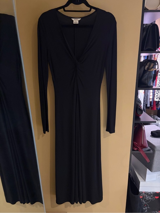 Michael Kors Dresses & Skirts - Michael Kors Black Long Sleeve Twist-Detail Midi Dress